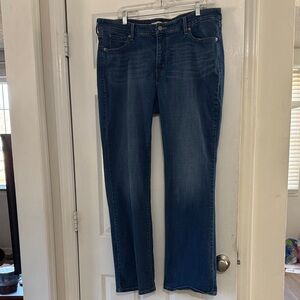Women’s Levi's 415 Women's Relaxed Boot Cut Jeans in a Deep Blue Color Size 20W